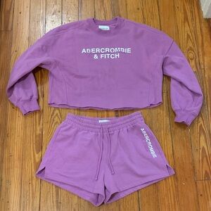 Abercrombie Purple Fleece Matching Lounge Set